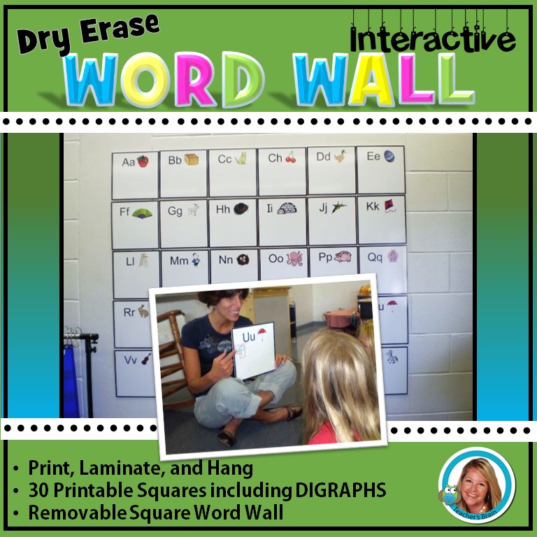 dry erase word wall square cover