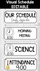 Visual Editable Schedule for the Classroom