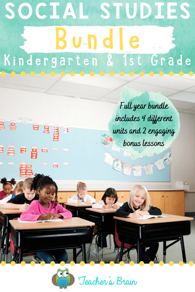 Social Studies Activities for Kindergarten or First Grade - Teacher's Brain