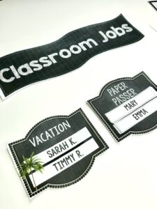 Classroom Jobs Chalkboard