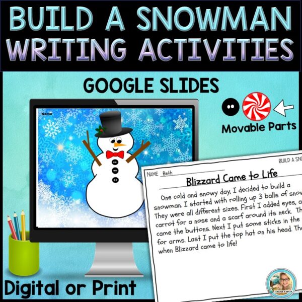 build a snowman writing