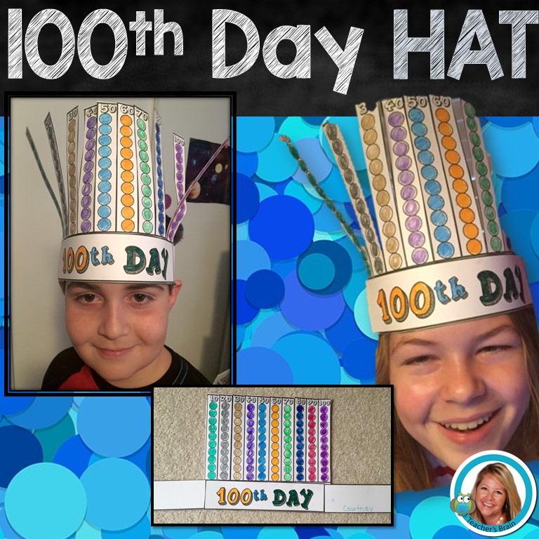 100th Day Of School Activity Hat With 100 Dots