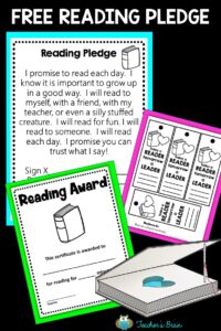 Free Reading Pledge Printables