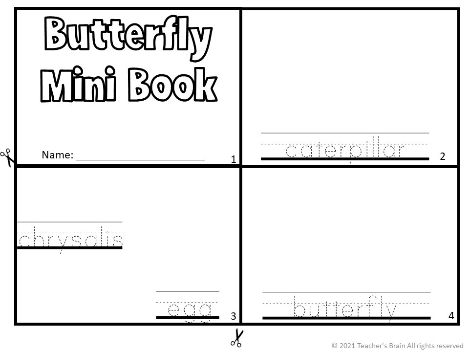 Butterfly mini book
