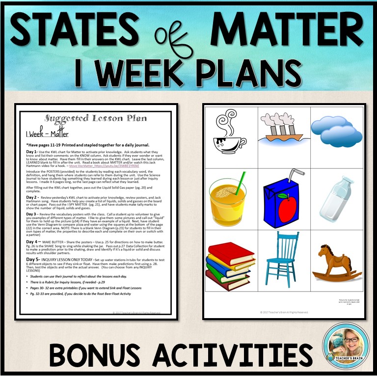 Matter Lesson Plan