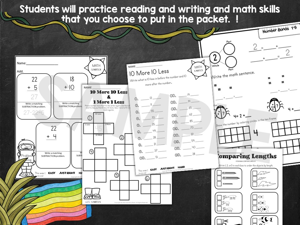 First Grade Summer Packet | From 1st grade to 2nd - Image 4