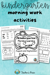 kindergarten morning work