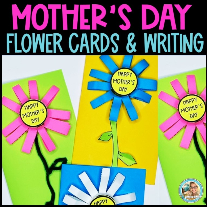Mother's Day Card Flower Craft | Opinion Writing | Spring Bulletin ...