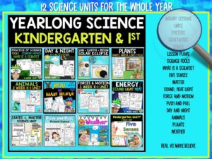 Science Curriculum kindergarten and 1st Grade Yearlong BUNDLE - Teacher