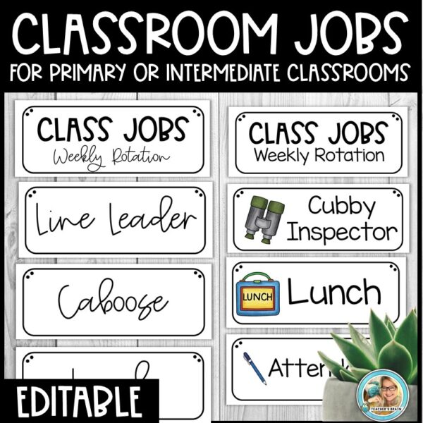 classroom jobs chart