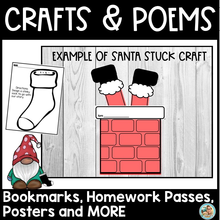 Santa Stuck in Chimney Craft | Noel the Gnome and Stinky SOCKS Classroom Management - Image 4