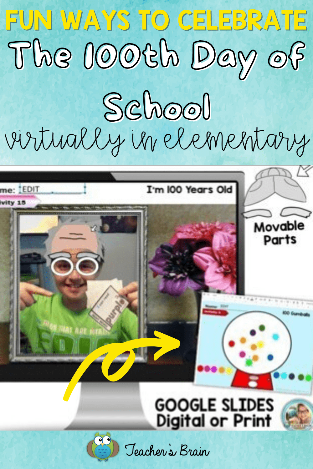 100th day of school pin