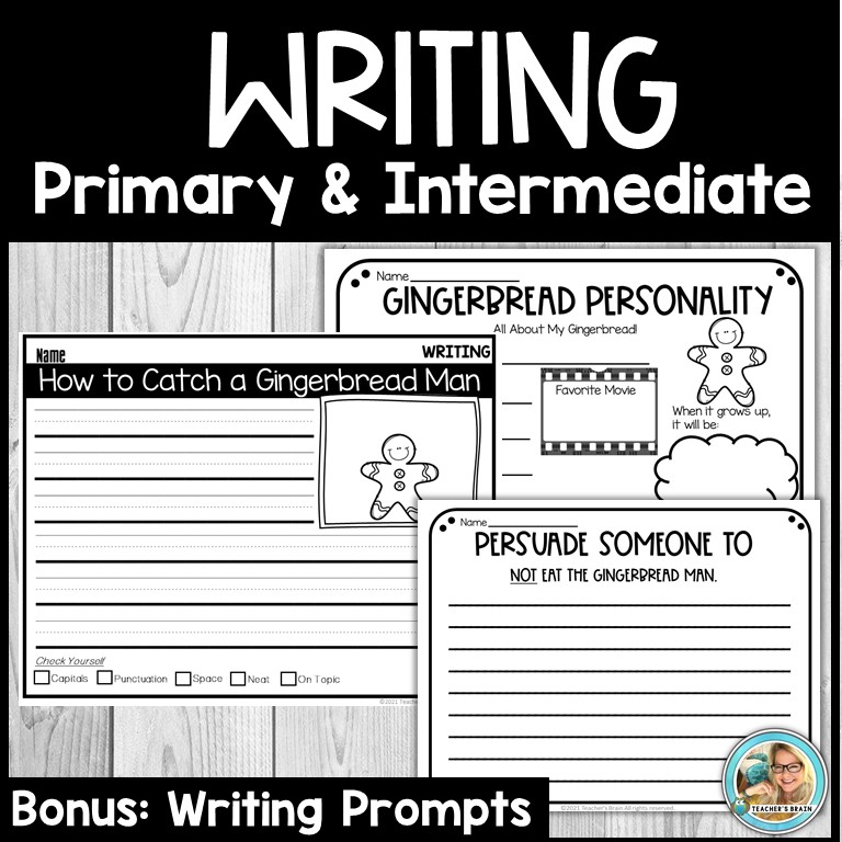 Gingerbread Man Hat | Girl | Headband Craft with Writing - Image 3