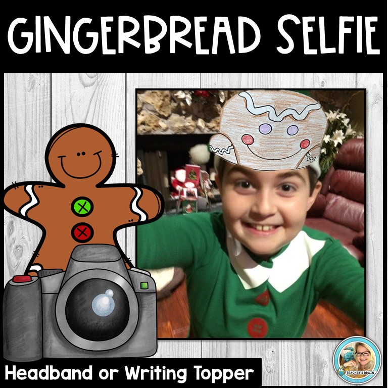 Gingerbread Man Hat | Girl | Headband Craft with Writing - Image 4