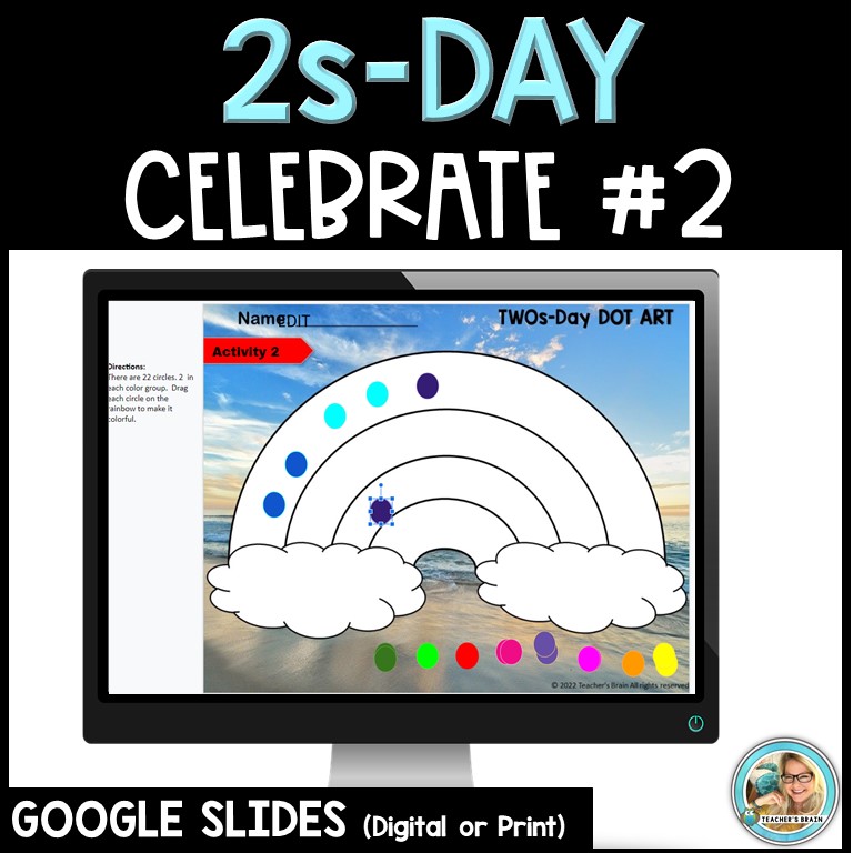 TWOs-Day VIRTUAL | 2s Day | Google Slides PRINT OPTION | TWOSDAY 2022 - Image 4