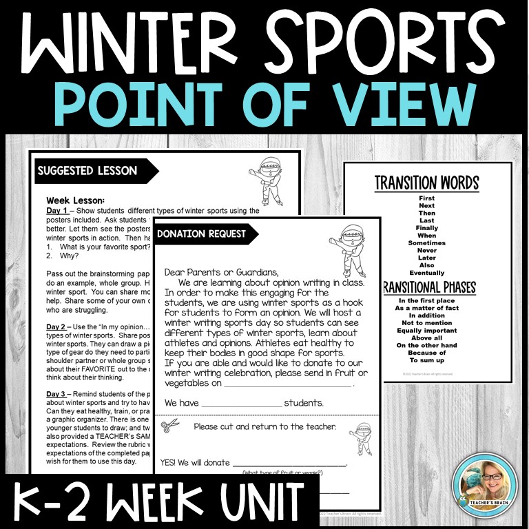 Winter Olympics Opinion Writing with Graphic Organizers | Rubric - Image 2