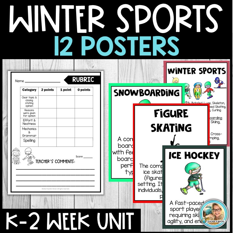 Winter Olympics Opinion Writing with Graphic Organizers | Rubric - Image 3