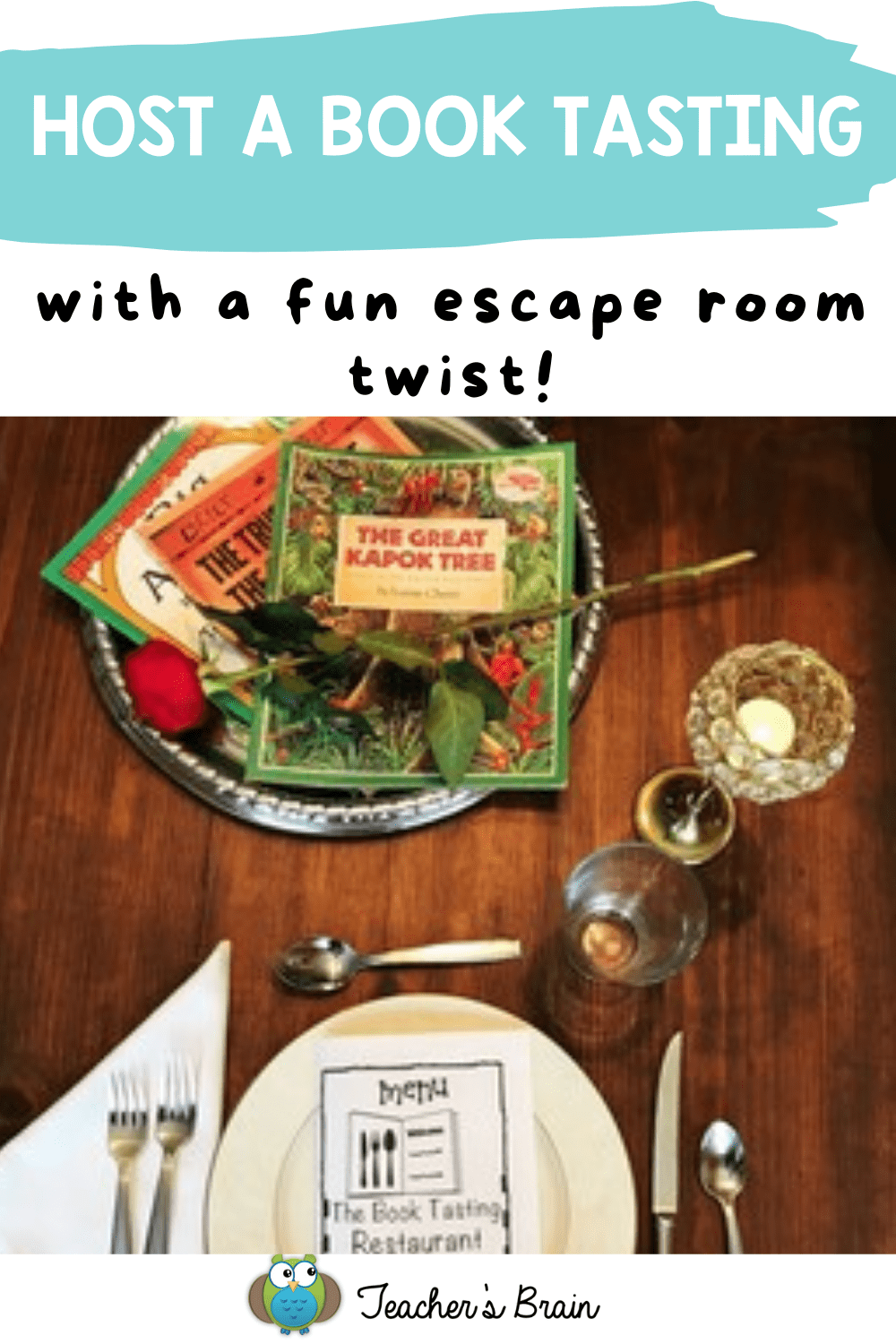 Book Tasting Escape Room pin image