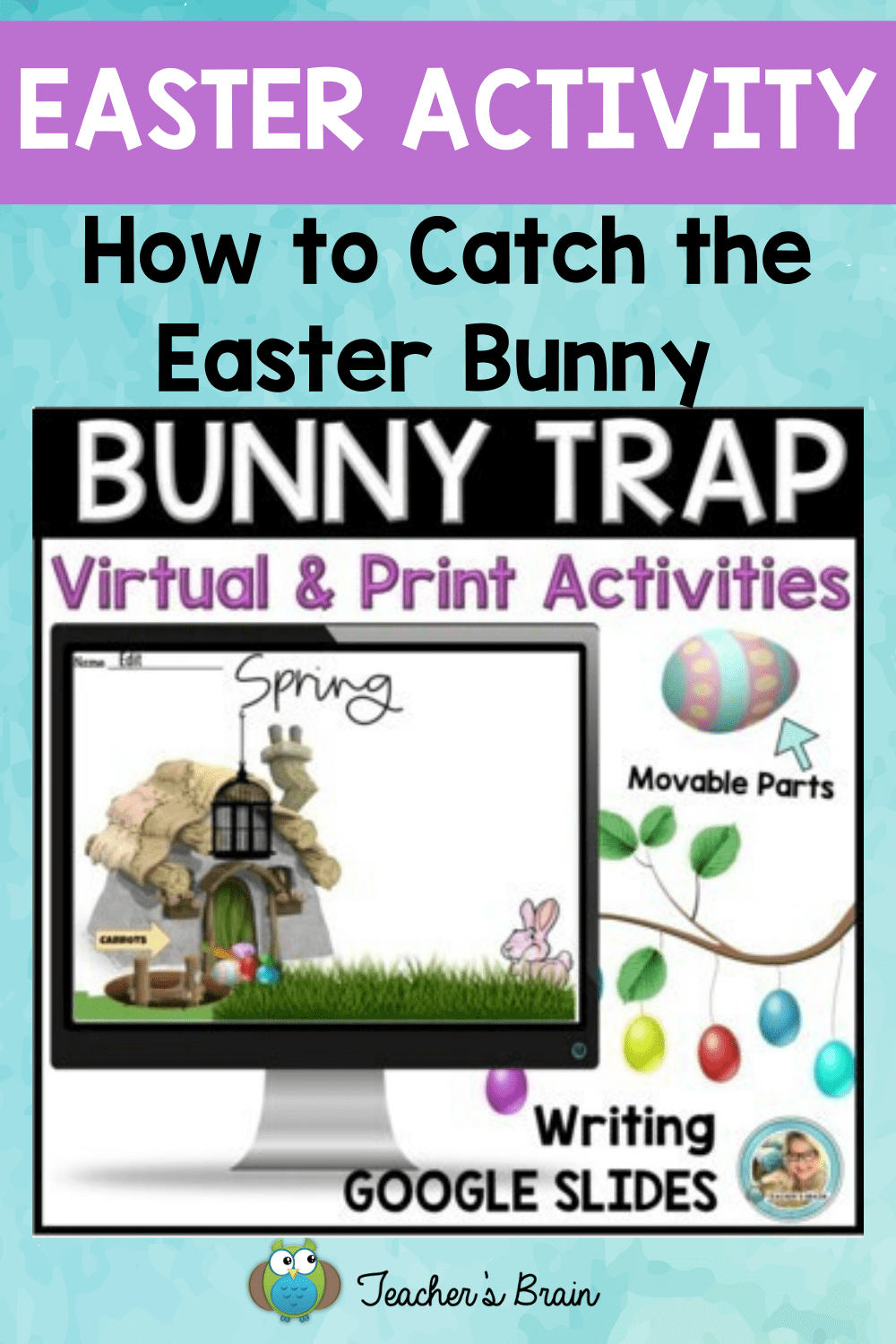 Easter activity pin image