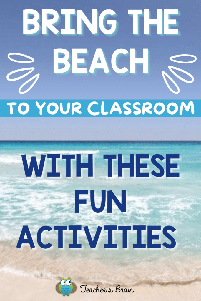 beach activities pin image