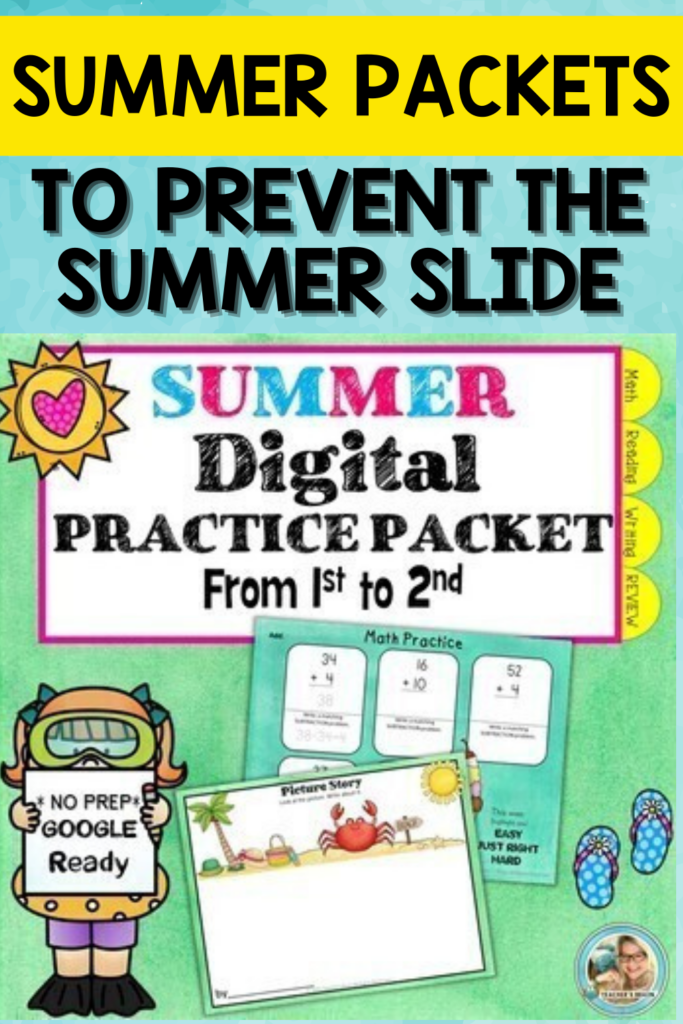 summer packets for 1st grade pin image