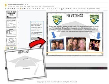 digital senior memory book sample image