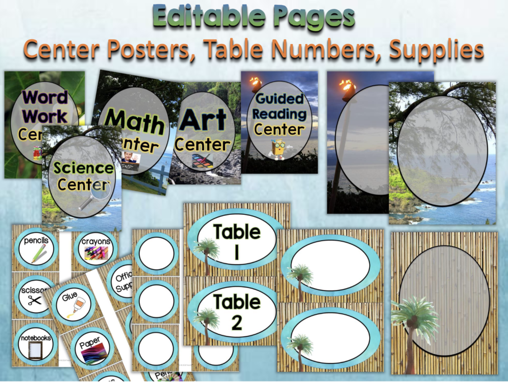 classroom beach themed decor