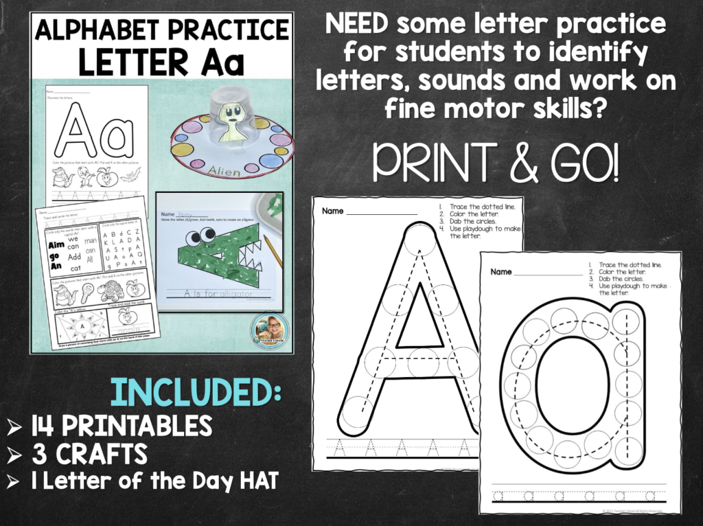 alphabet writing practice