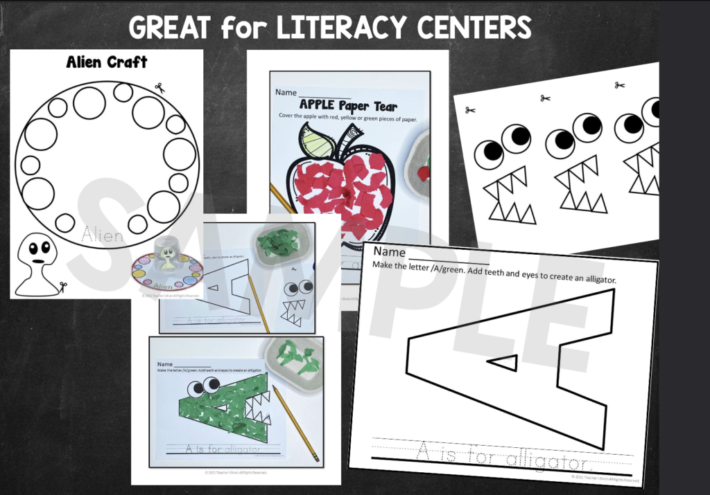 alphabet writing practice