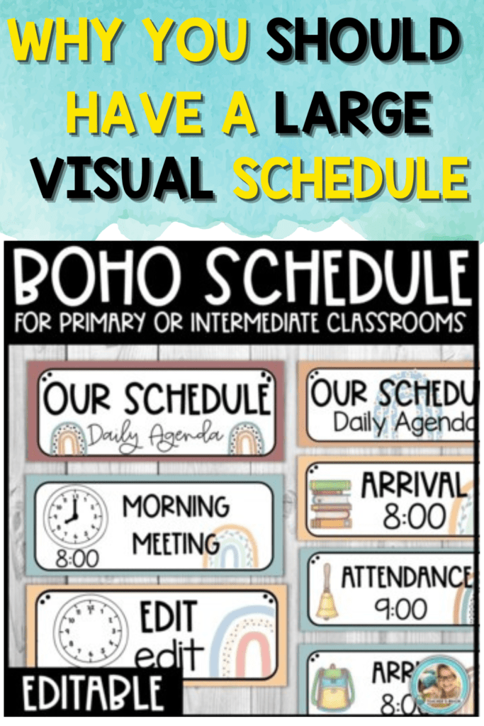 Why You Should Keep A Large Visual Schedule in Your Classroom - Teacher ...