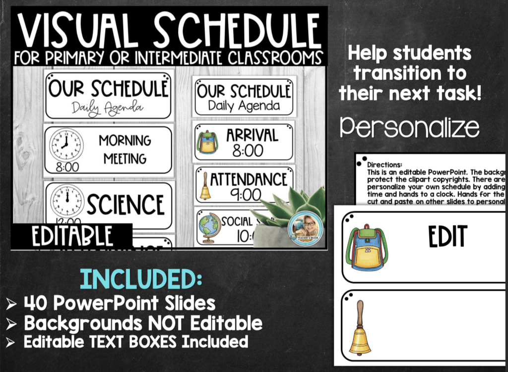 visual schedule template preview