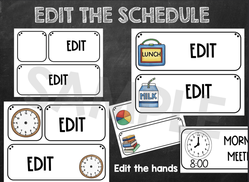 visual schedule example