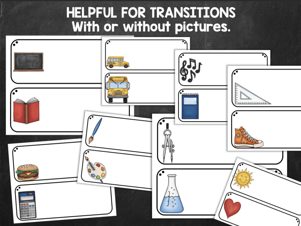 visual schedule pictures example