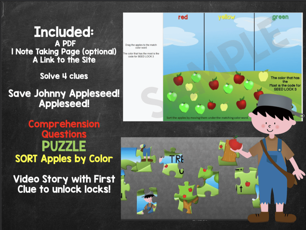 Johnny Appleseed Digital Escape Room