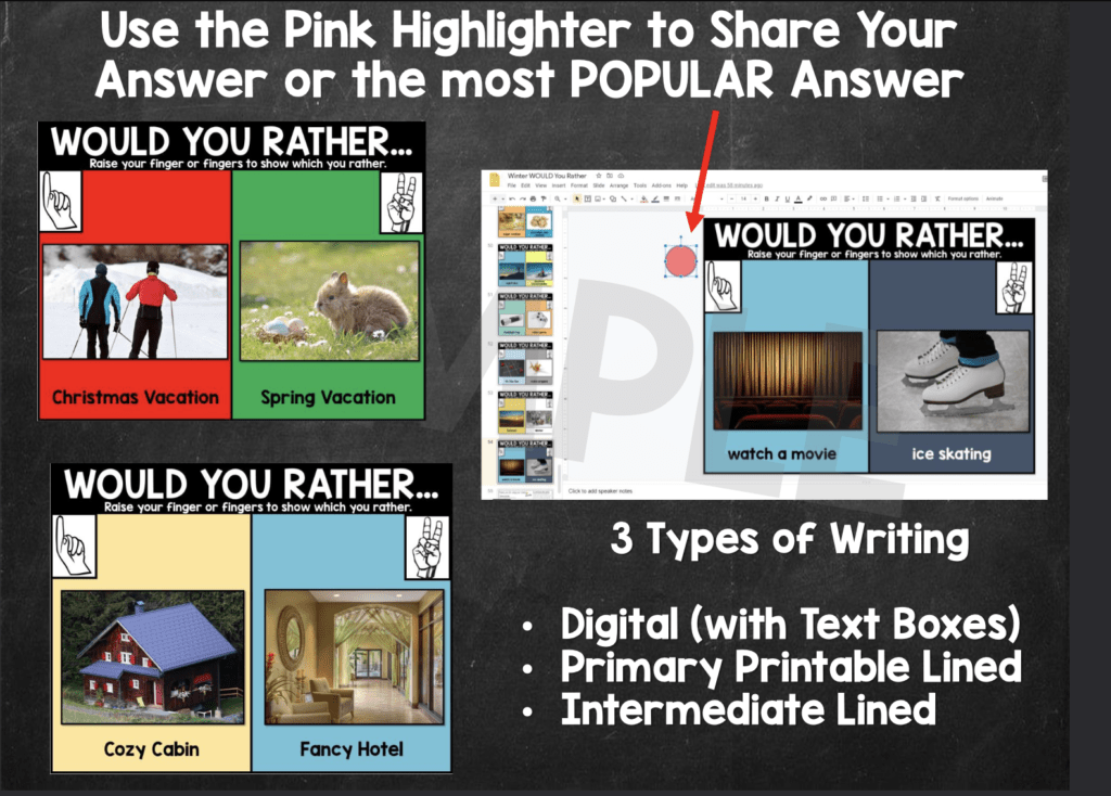 writing activities would you rather