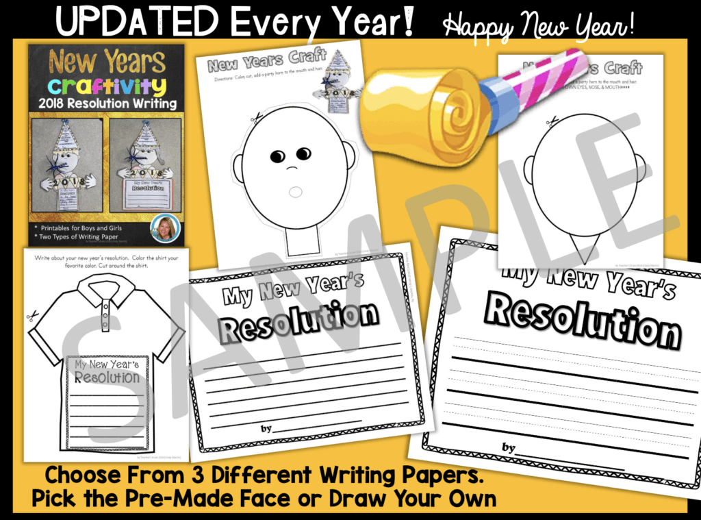 New year's activities resolution writing