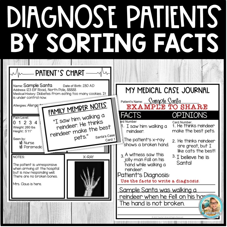 Fact and Opinion Worksheets | Doctor Diagnosis Activity | Centers - Image 3