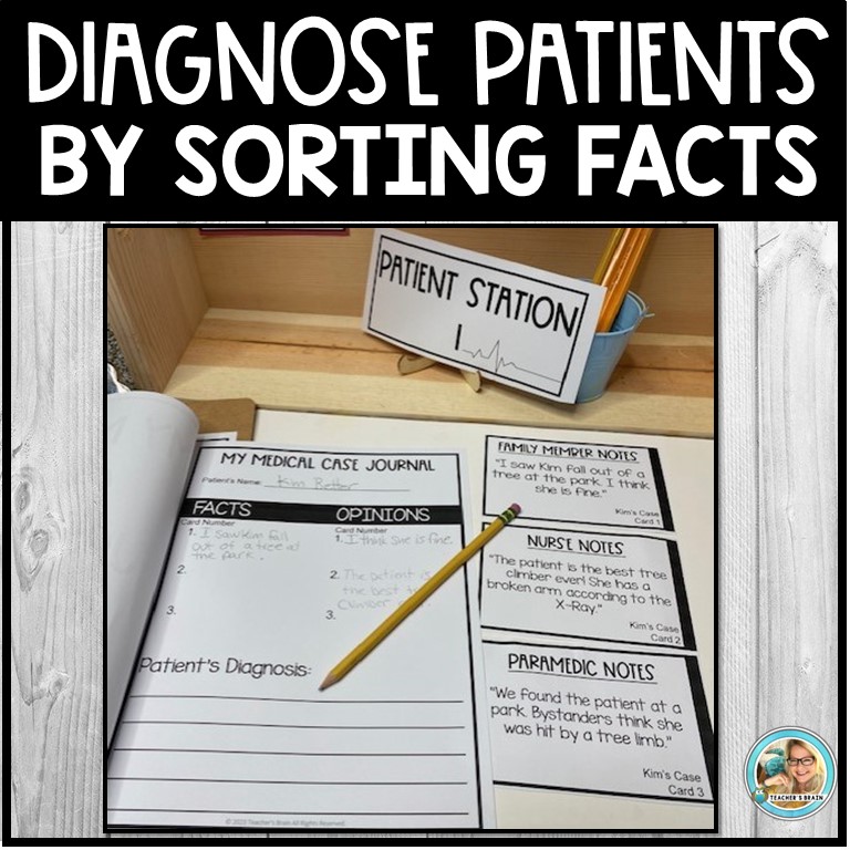 Fact and Opinion Worksheets | Doctor Diagnosis Activity | Centers - Image 4
