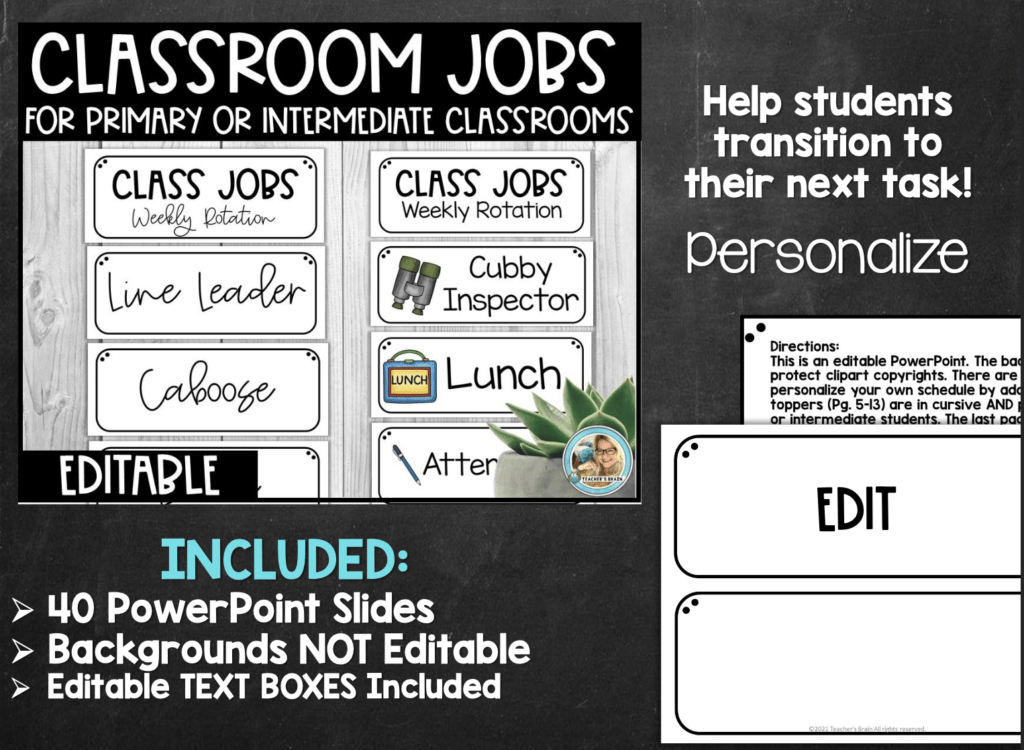 classroom jobs