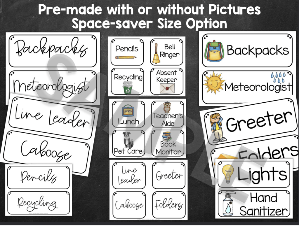 classroom jobs resource preview