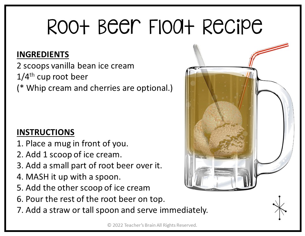 50th Day of School | 50s HAT | Root Beer Float | Writing - Image 2