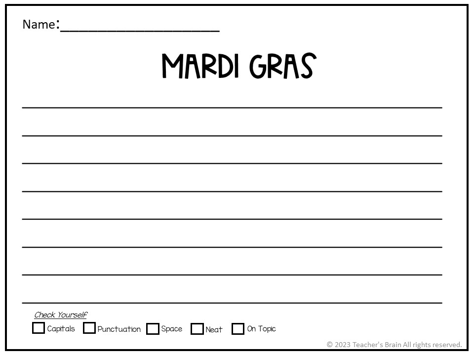 Mardi Gras Mask Glasses Craft Activity - Image 4