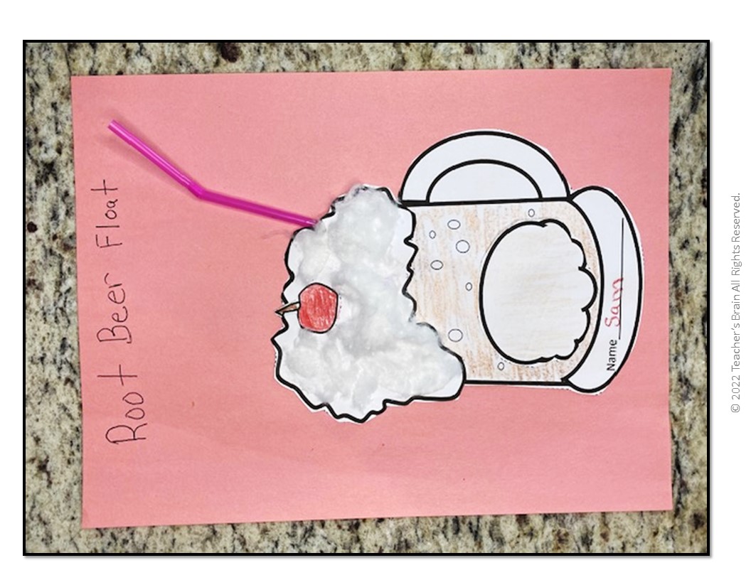 50th Day of School | 50s HAT | Root Beer Float | Writing - Image 4