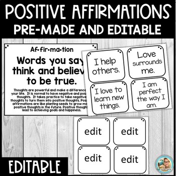 printable positive affirmation cards