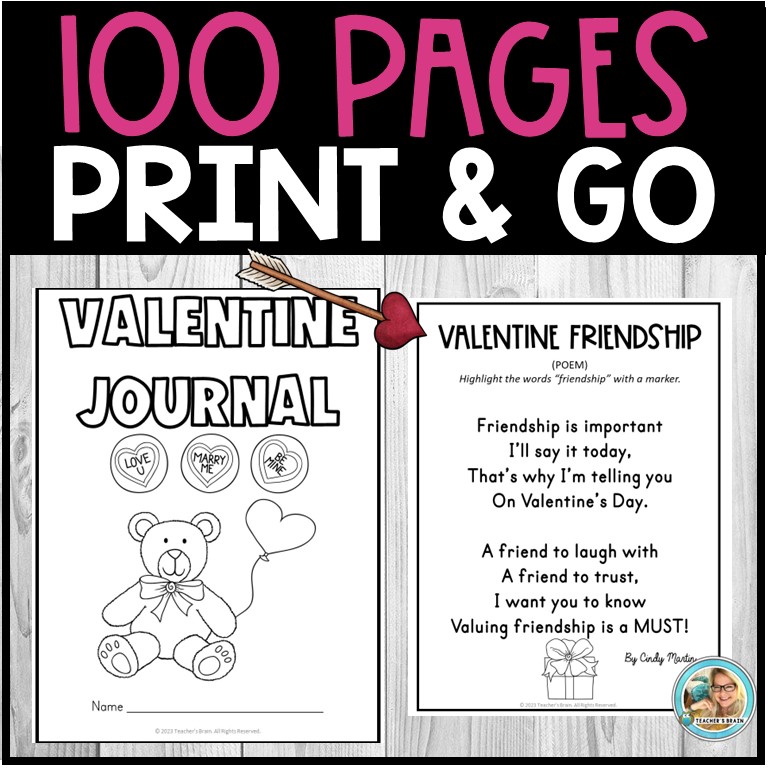 Valentine's Day Worksheets Math and Literacy | Kindergarten and First Grade - Image 2