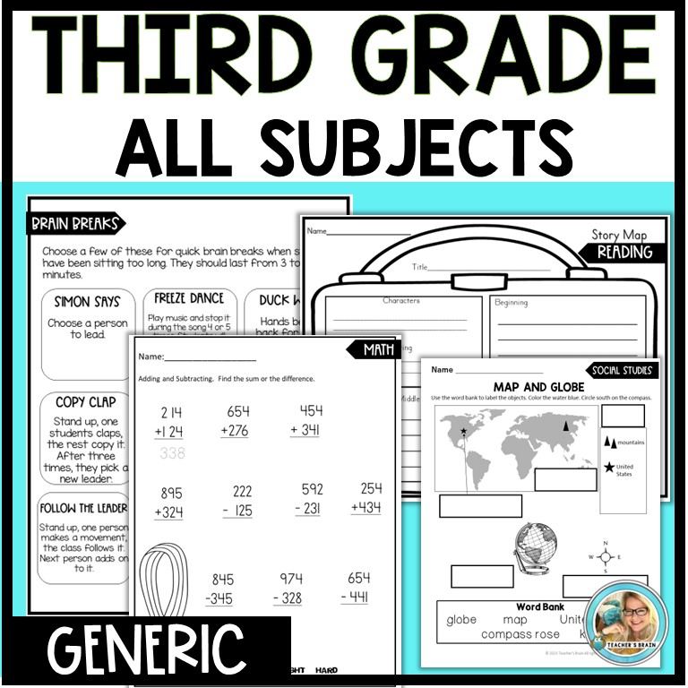 Emergency SUB Plans 3rd GRADE | Editable | TEN DAYS of PLANS - Image 3