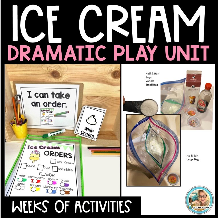 ICE CREAM SHOP Dramatic Play Room Transformation with Lesson Plans - Image 4