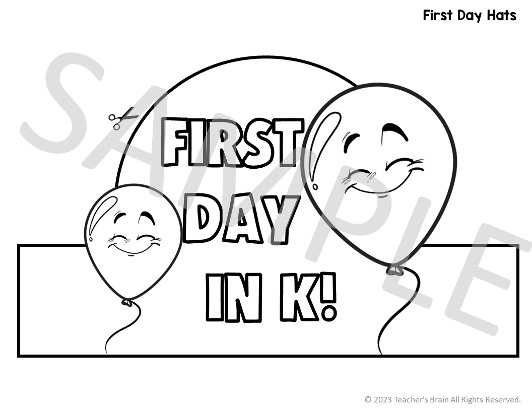 First Day of Kindergarten Crown | HAT Activities | Writing Prompts - Image 2