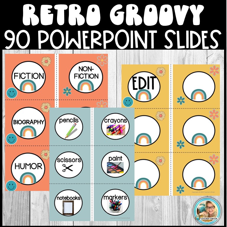 RETRO GROOVY Classroom Decor Banners, Posters, Labels | EDITABLE - Image 2
