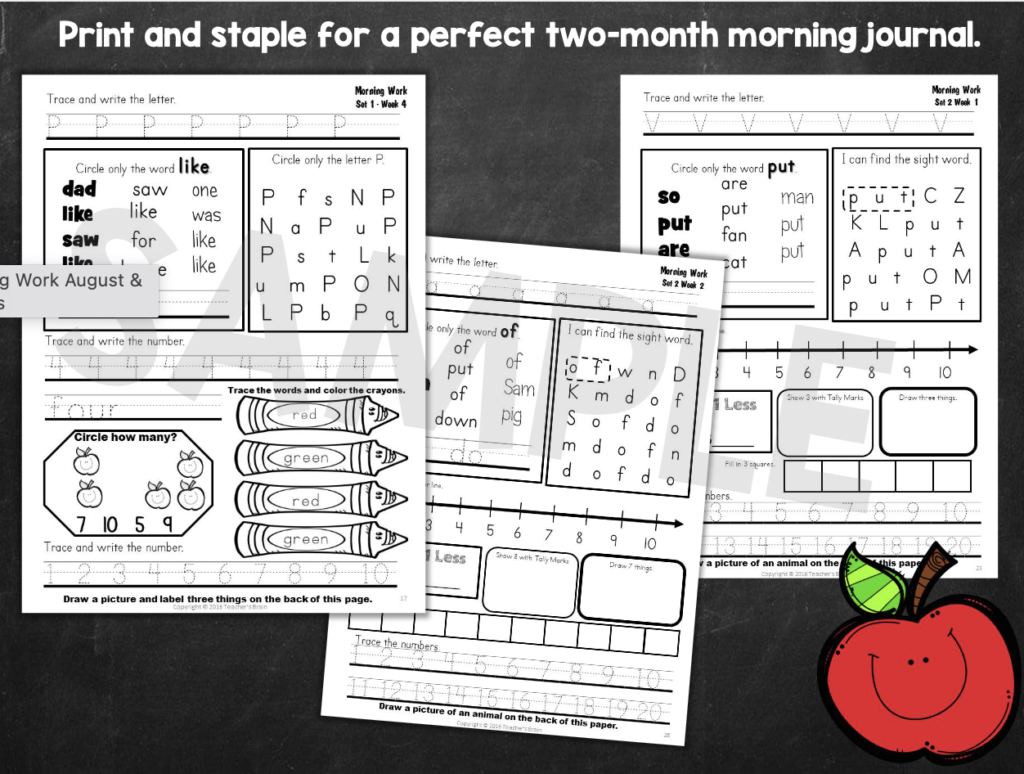 morning work activities